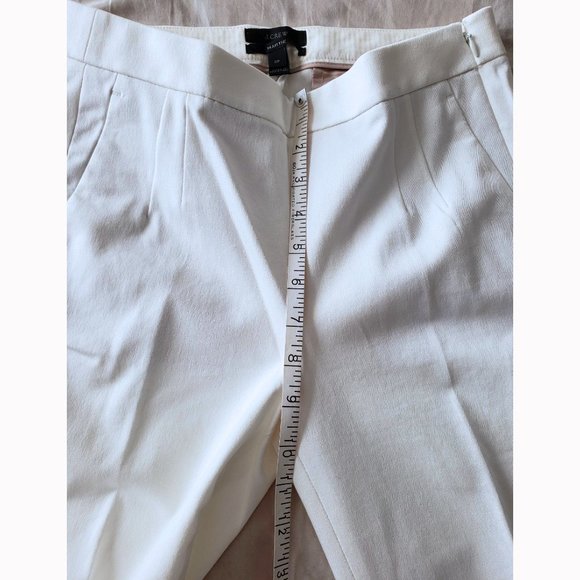 NWOT J. Crew Ivory Bi-Stretch Cotton Martie Pants (2P) - Picture 11 of 13